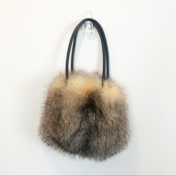 Small Crystal Fox Bag with Leather Handles - Picture 1 of 7